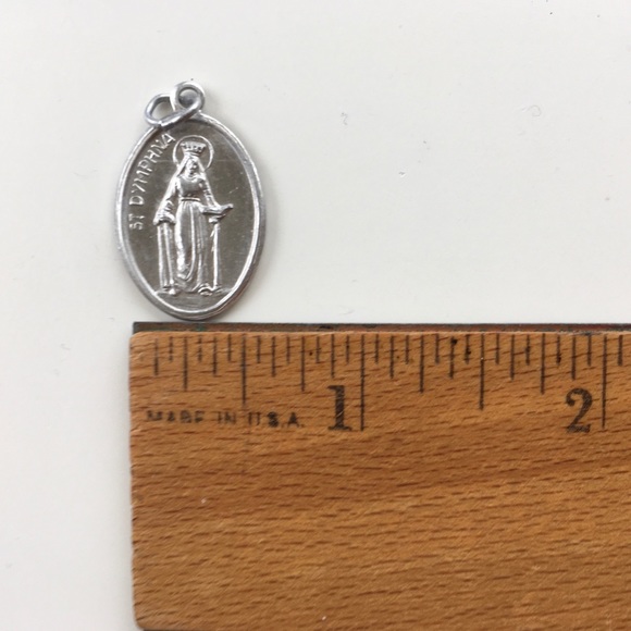 Aluminum St. Dymphna Religious Catholic Medal - Picture 3 of 4